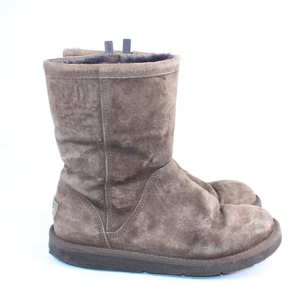 UGG Australia  Side Zip Med Brown Half Calf Boots #136 - Picture 4 of 10